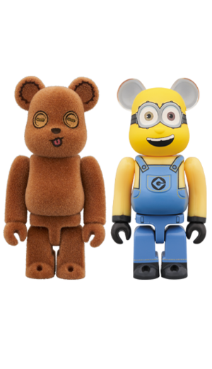 メディコム ベアブリック BE@RBRICK 100% ミニオン ティム & ボブ 2体セット 未開封 ４号店商品