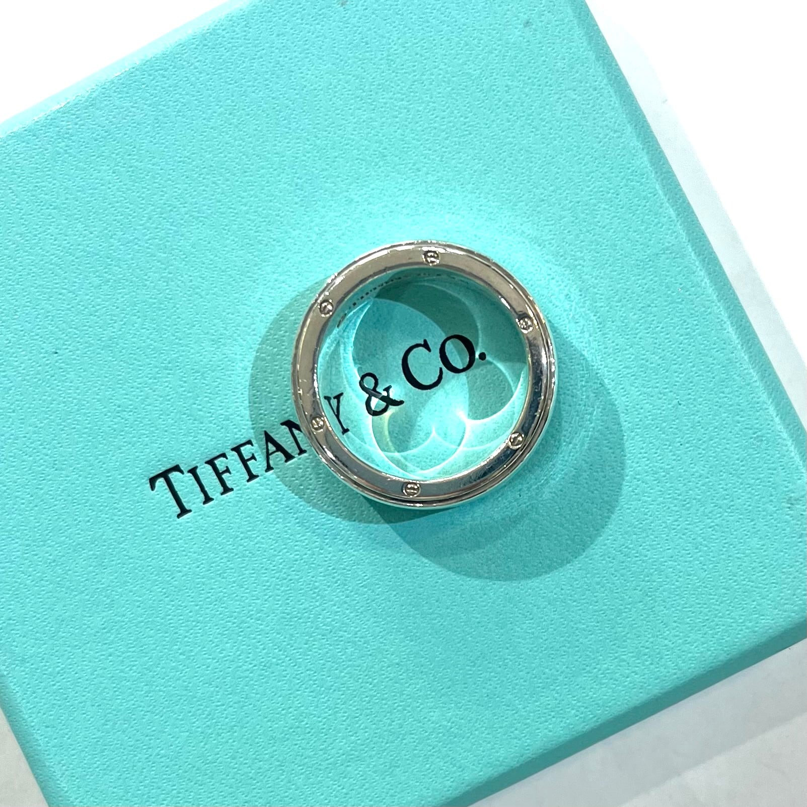 TIFFANY&CO.】2278洗練。メトロポリス リング 19号／幅1.1cm／ワイド