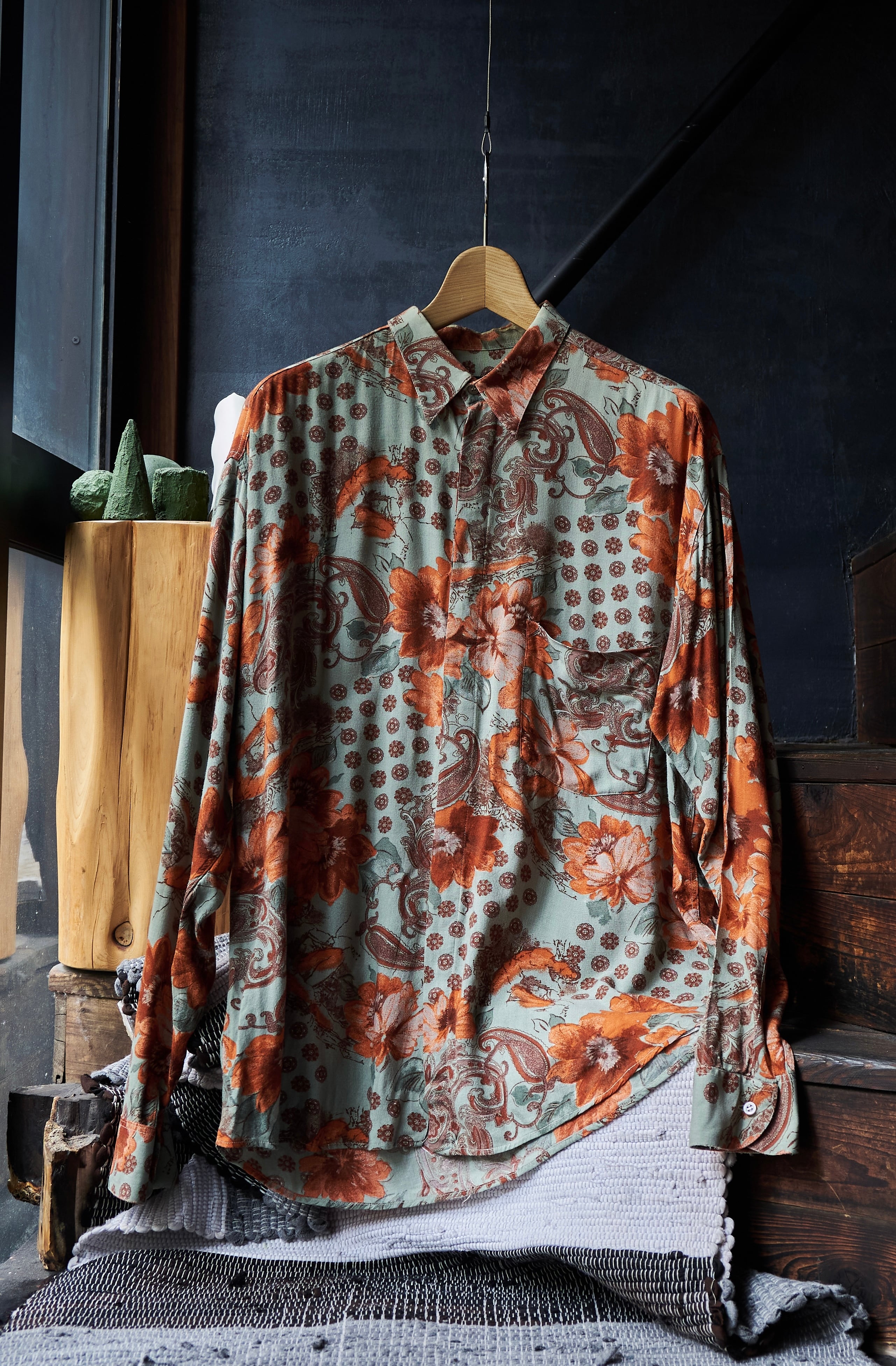 00s Nicolas&Mark ドレープレイヤードL/Sトップ NiCOLAS & MARK Layered docking pattern T-shirt | FOLLIEE.