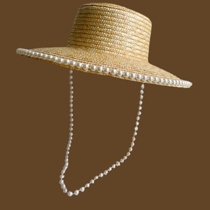 French pearl chain straw hat S1112