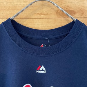 【majestic】未使用品 MLB レッドソックス Tシャツ アーチロゴ BOSTON REDSOX ナンバリング メジャーリーグ US古着 アメリカ古着