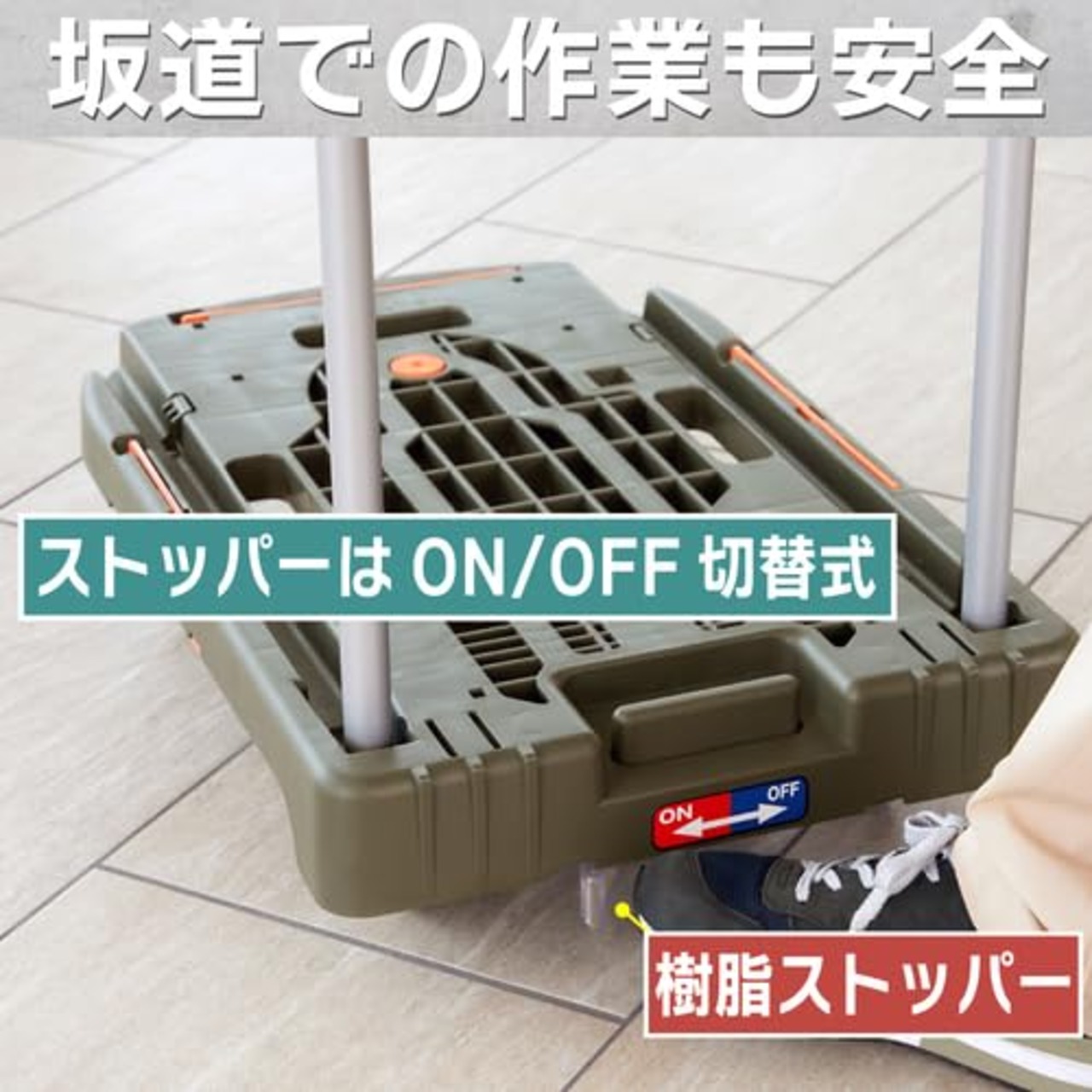 こまわり君(新型) 600X390 樹脂ストッパー付 オリーブドラブ