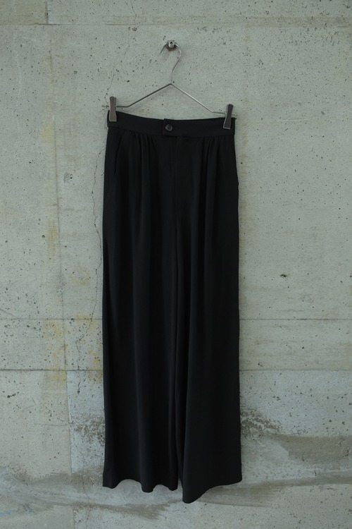 Black, flowing wide-leg slacks