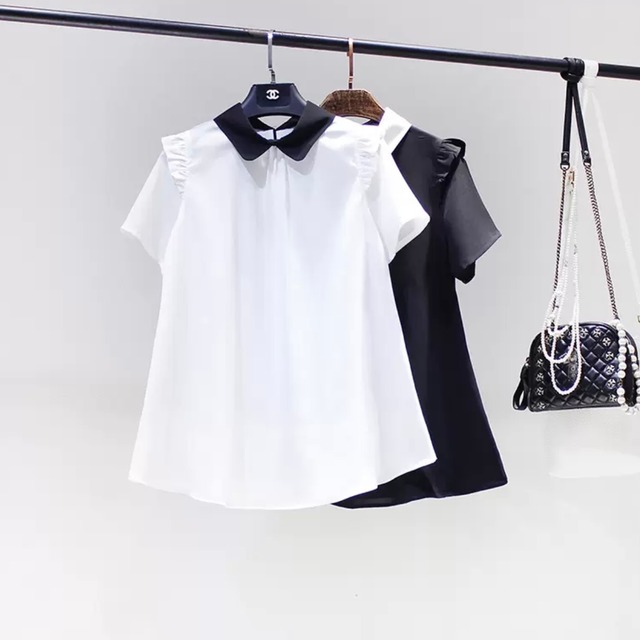 2色 ブラウス フリル Aライン 送料無料 レディース ホワイト ブラック 大人可愛い かわいい きれいめ 大人女子 エレガント フォーマル バイカラー 無地 春 夏 ガーリー 10代 20代 大人 学生 韓国系 お出かけ 外出 きれいめカジュアル 着回し ファッション デート コーディネート 重ね着 休日 特別な日 お祝い 記念日 メンズウケ カジュアル 普段着 春コーデ 夏コーデ 韓国 おしゃれ シンプル スタイル ゆったり 細見せ 韓国ファッション オフィスカジュアル 30代 オフィス ママコーデ