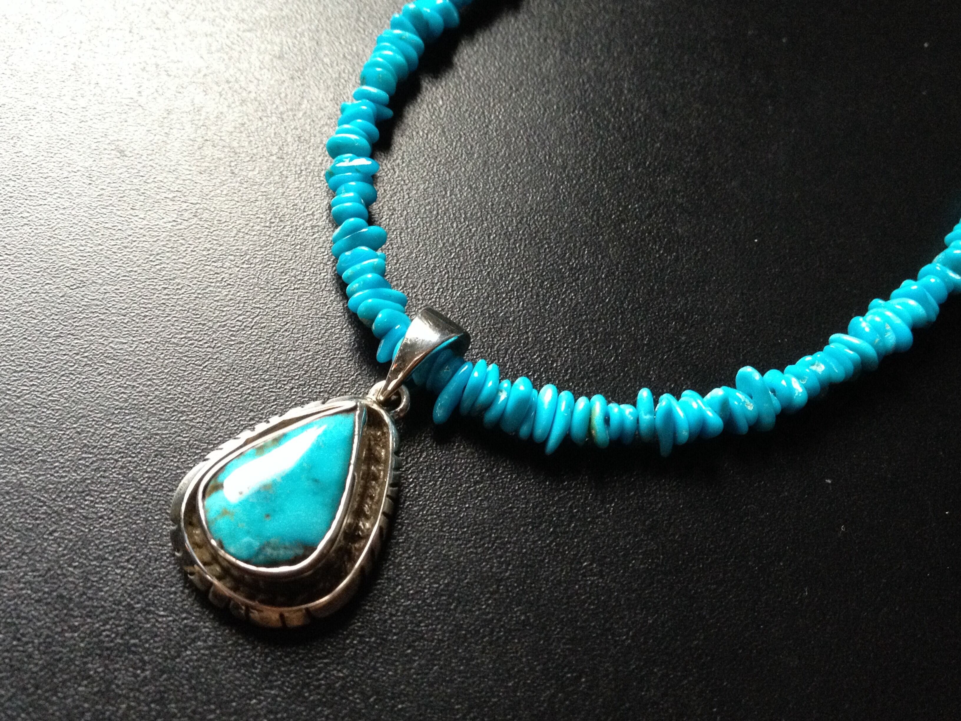 宅配便無料☆ SV925 スリーピングビューティー ターコイズ ネックレス