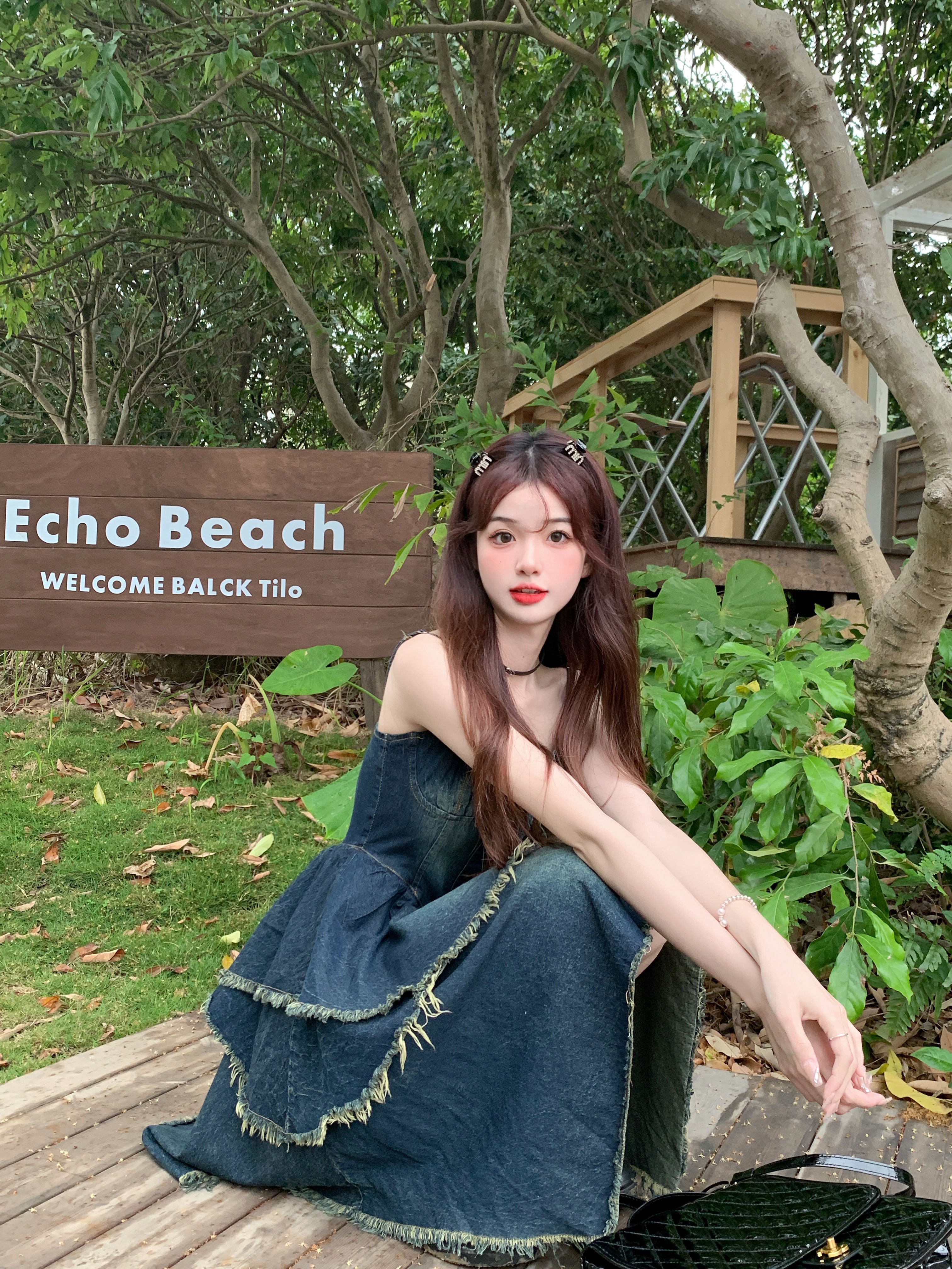 ワンピース キャミソール ミディアム丈 膝上 イレギュラーヘム カット