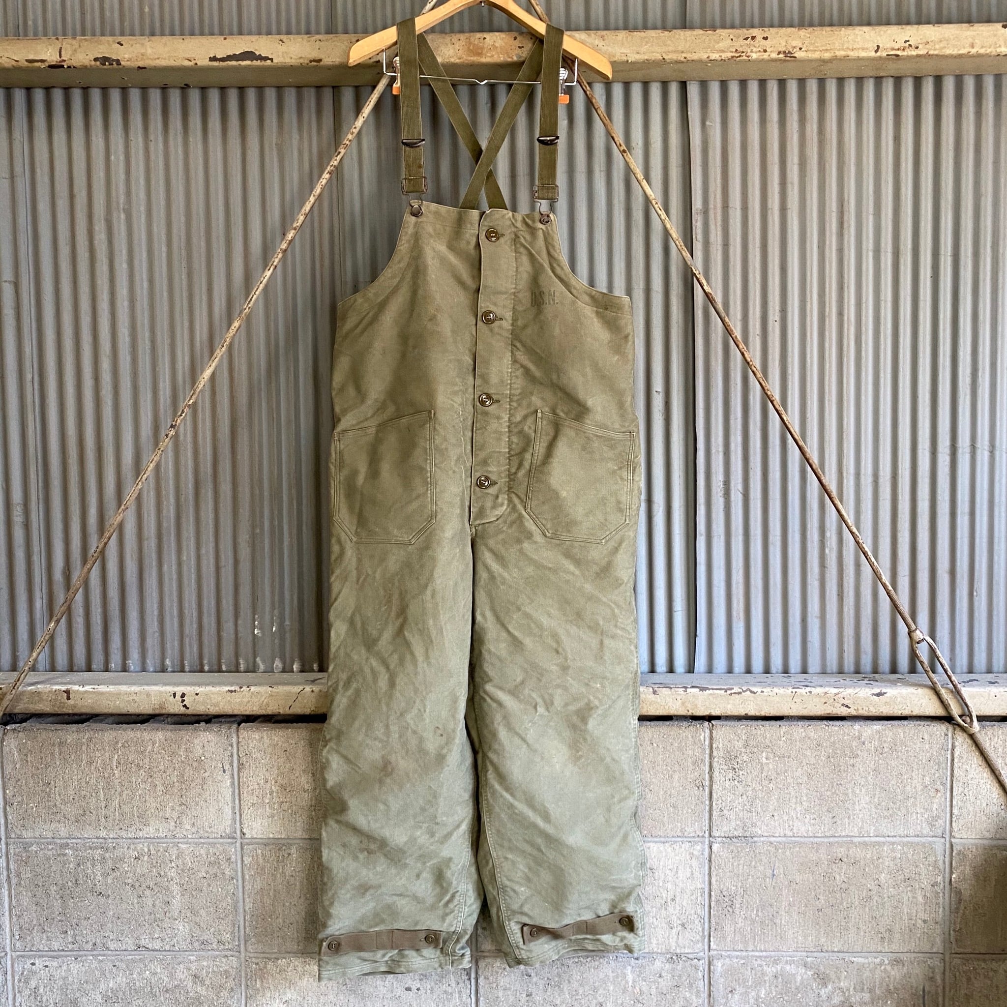 40年代 ビンテージ 米軍実品 U.S.NAVY USN N-1 デッキパンツ  