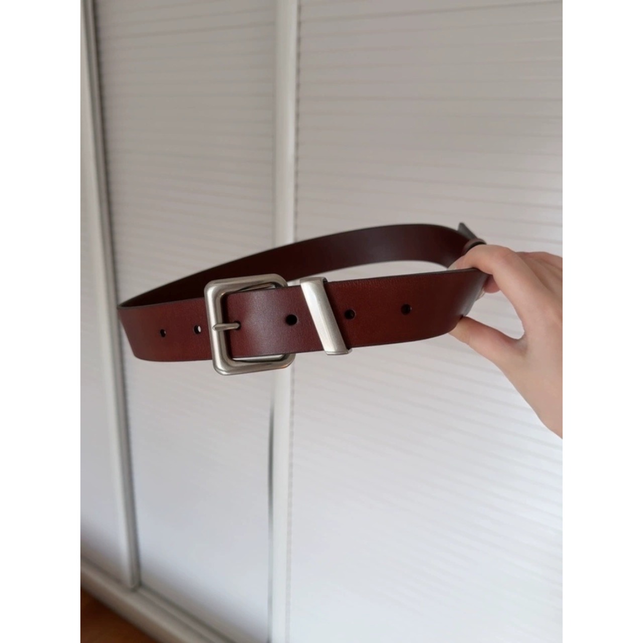 NFAI Rectangular Keeper Leather Belt