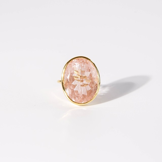 【11号】ピンクルチルクォーツ リング（グラン）