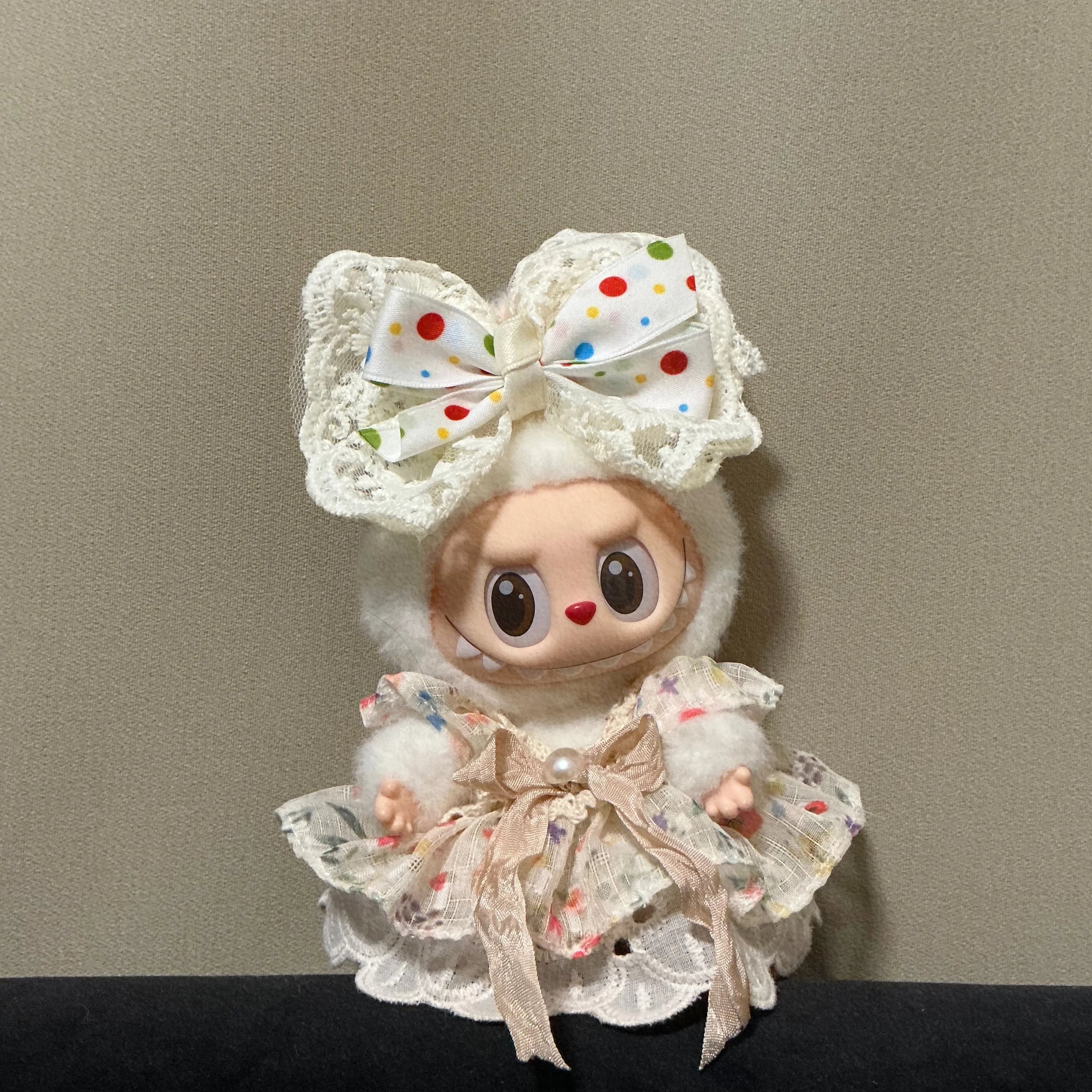 2重レイヤードレス 高品質!夢見るようなエレガンス♡ Labubu ラブブ ドレス「浮花」フェアリードレス 全世代対応 全カラー相性◎ エレガント 可愛い 着せ替え