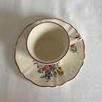 コーヒーカップ　KGリュネヴィル　カップソーサー　花柄　バラ　オールドストラスブール　12twev1-6