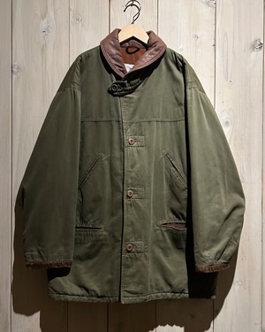 【a.k.a.C.a.k.a vintage】“CERRUTI 1881”Leather Collar Design Vintage Loose Jacket