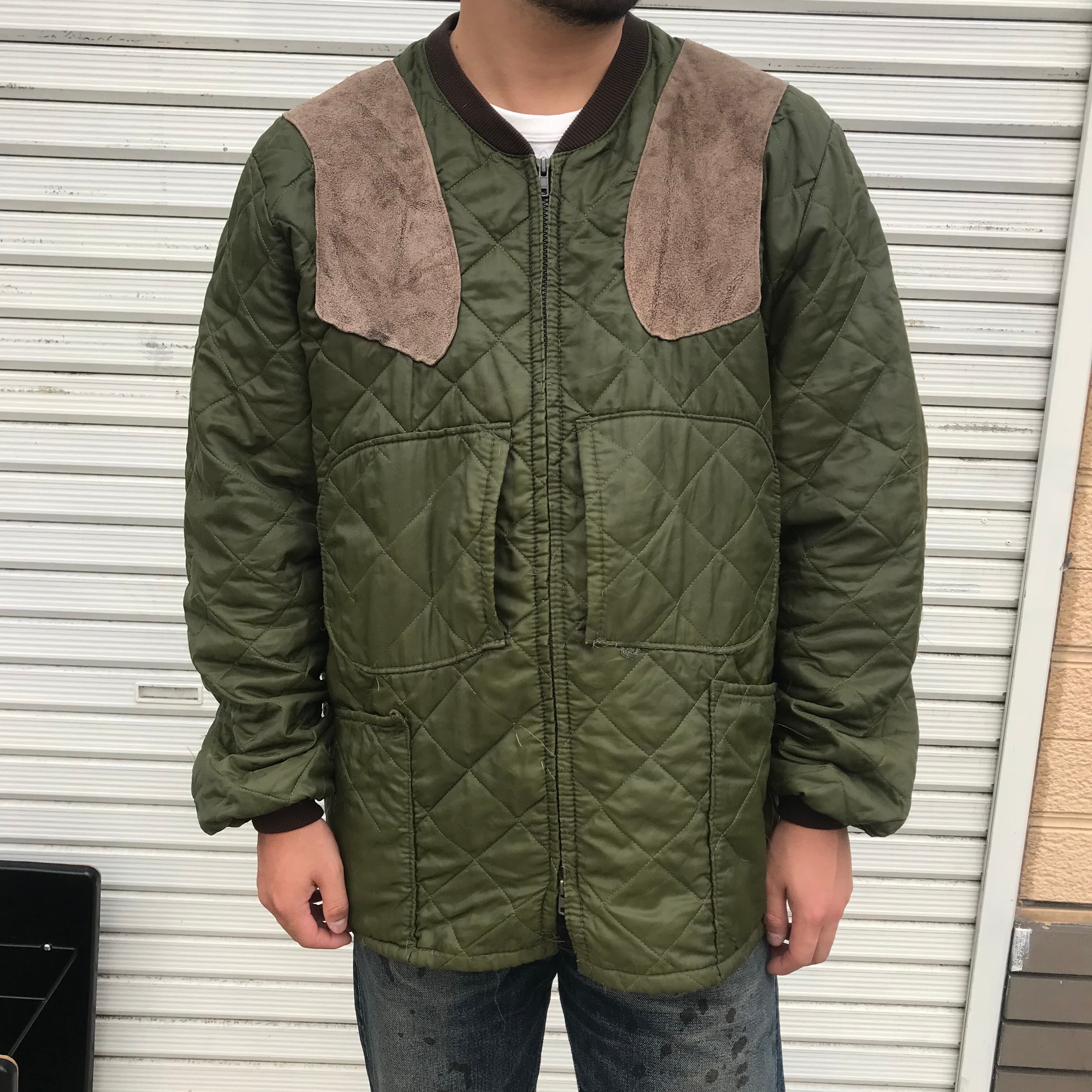 希少 80s 英国製 Barbour バブアー 2ワラント キルティング 