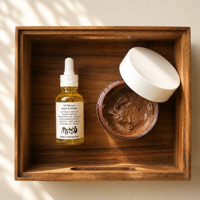 期間限定 SPECIAL PRICE｜泡立つスクラブ生石鹸120g ＋ Oil Serum Argan & Honey 30ml