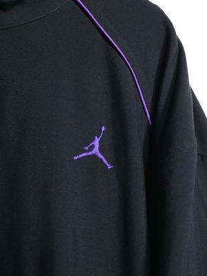 ”JORDAN”  purple piping t design double- zip track jacket