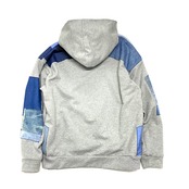【 hoodie14】 Remake Hoodie gray × denim