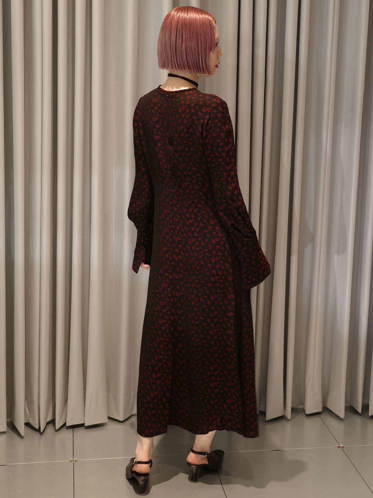 【25AW】Mame Kurogouchi マメ クロゴウチ / Cupro Triacetate Floral Jacquard Dress - 5