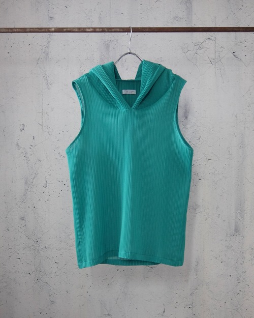 pleats hoodie tank tops (mint green)