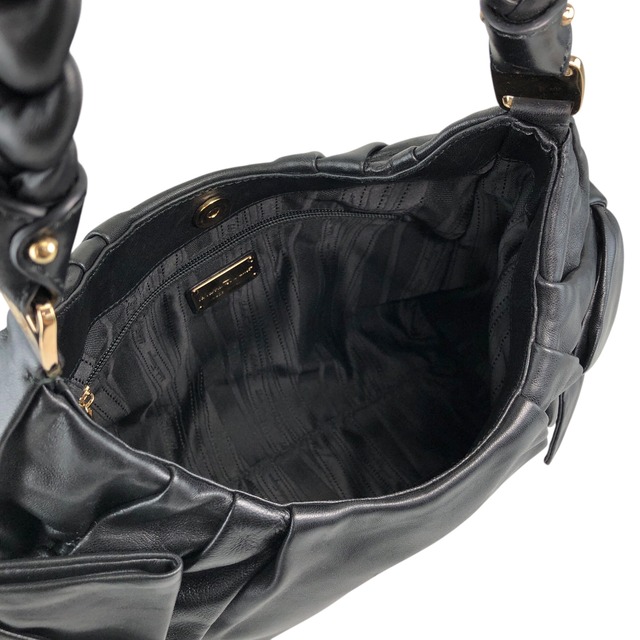 Salvatore Ferragamo サルヴァトーレ フェラガモ ショルダーバッグ ブラック ヴァラリボン レザー ホーボーバッグ vintage ヴィンテージ オールド nbxkia