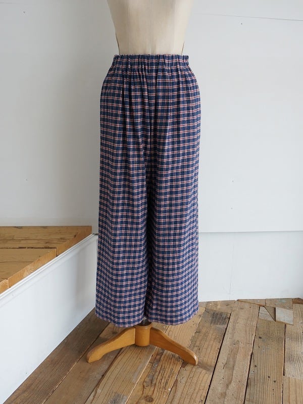 bulle de savon ネルチェックパンツ | Fimpen+Nul