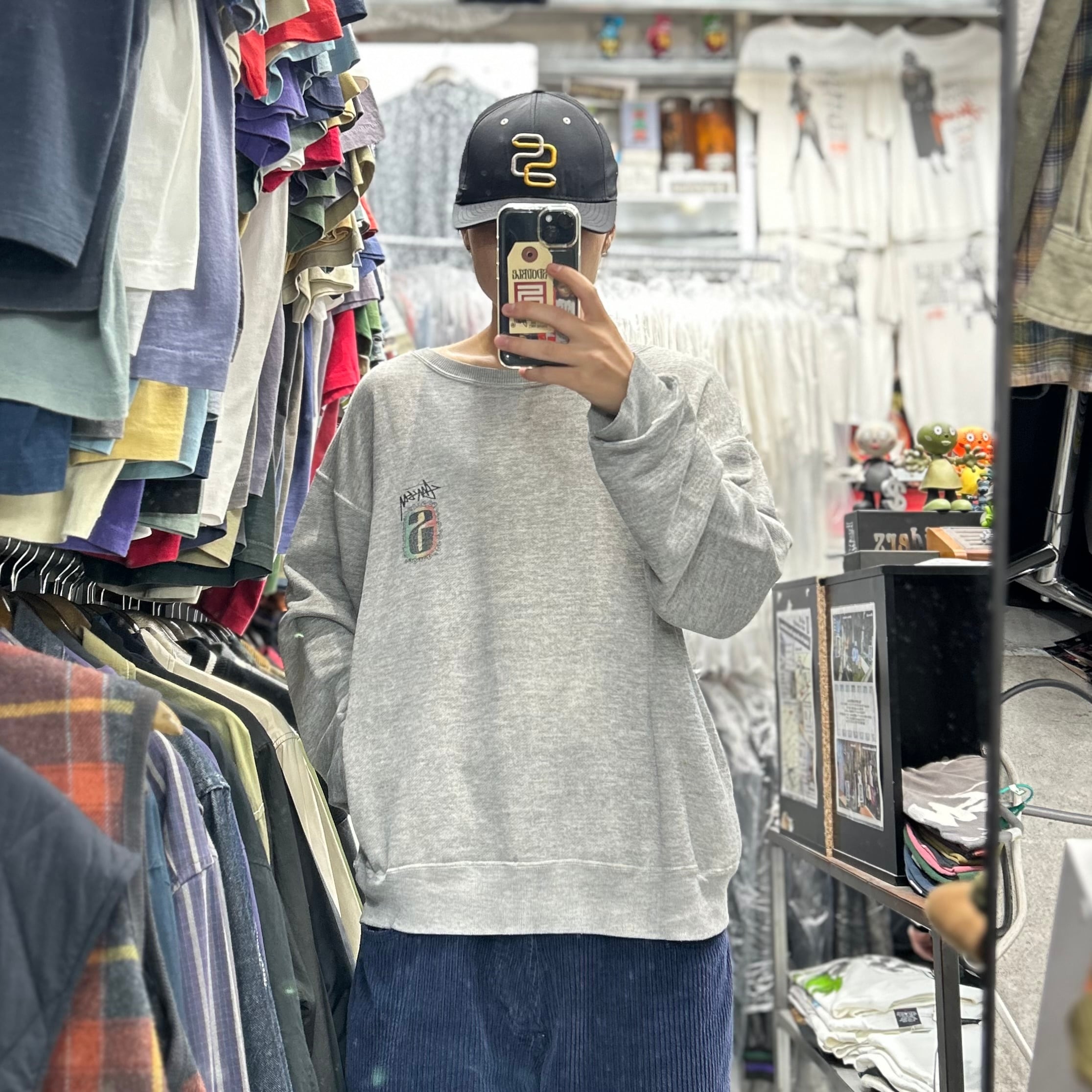 80's~90's old stussy Rasta Sweat “黒タグ” “IRIE ROOTS