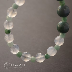 未来を照らす朝露の雫［ブルー翡翠／翡翠／ブルームーンストーン／水晶］
