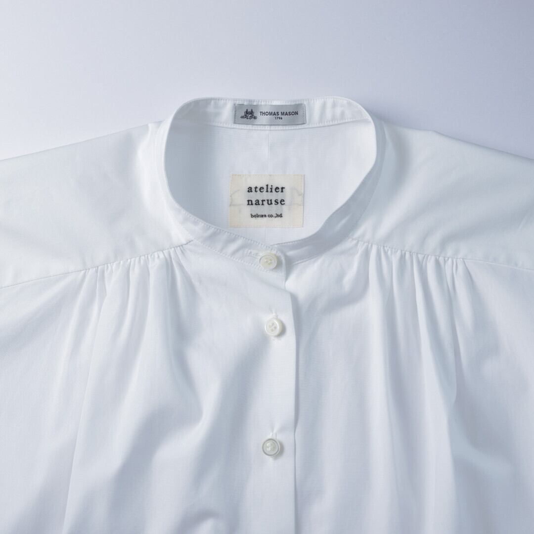 atelier naruse アトリエナルセ コットン ・トーマスメイソン・バンドカラーシャツ