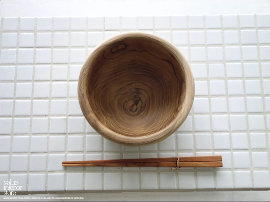 チーク材 木製ボウル 大 wooden bowl ヴィンテージウッドのボウル