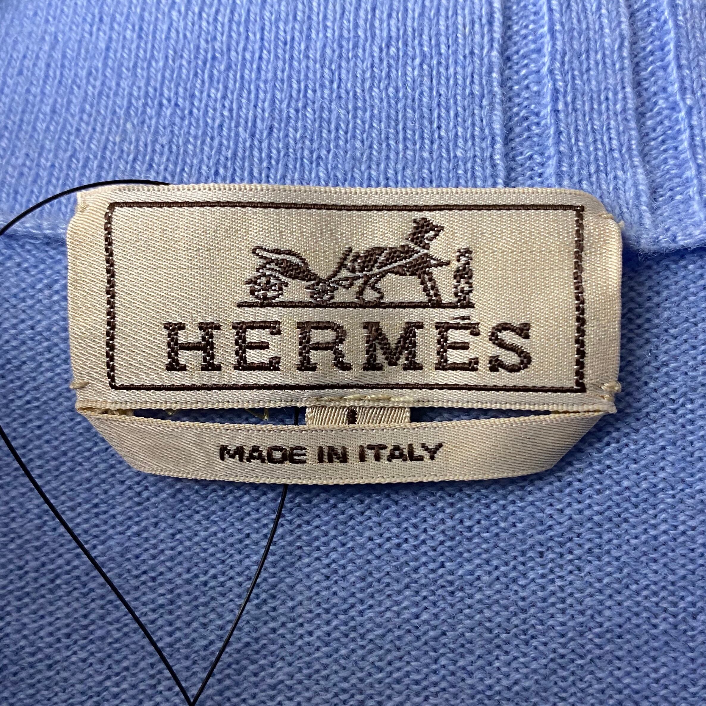 HERMES light blue cashmere half-zip sweater | NOIR ONLINE HERMES light blue cashmere half-zip sweater | NOIR ONLINE