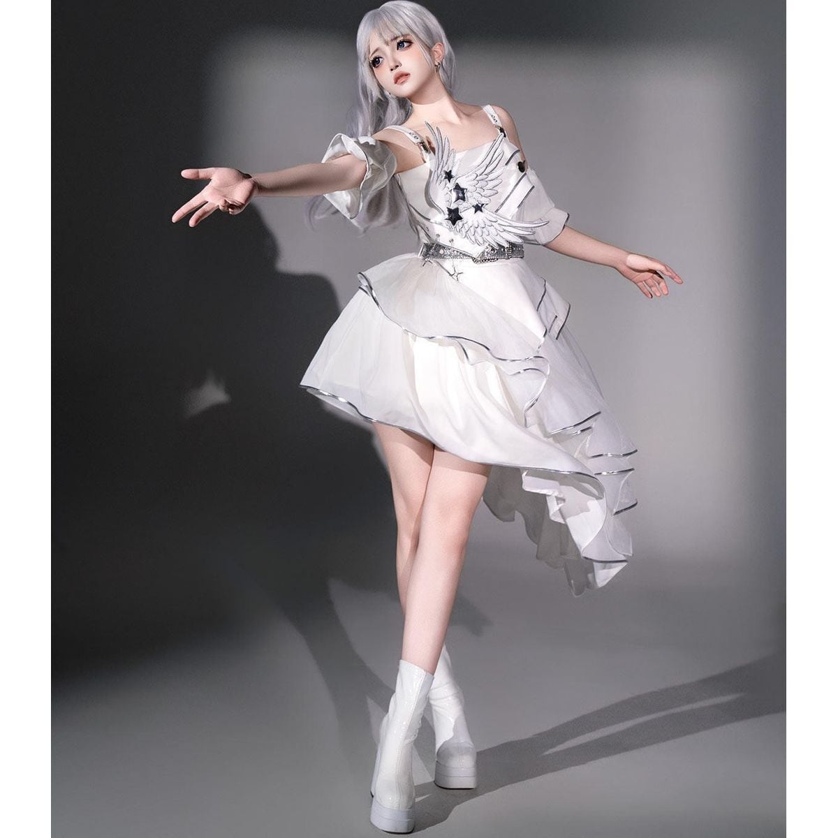 白翼セレスティアルアシメドレスセット | Maiden's Rêve