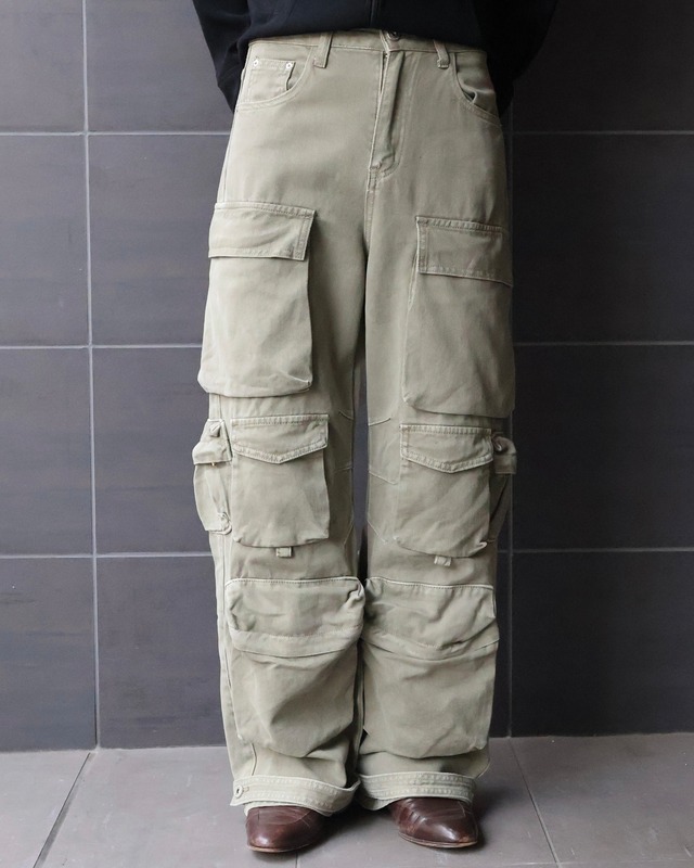 coloring multi pocket cargo pants