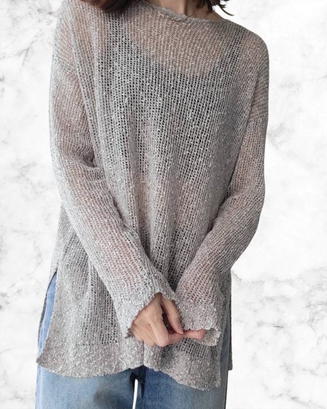 ネップメッシュニットTOPS　601461　CYAN TOKYO　シアントーキョー　 2026年4月下旬入荷予定　1月展示会