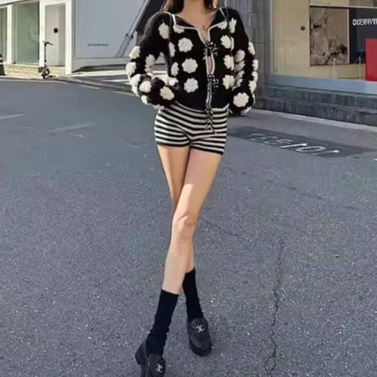 vintage flower knit cardigan