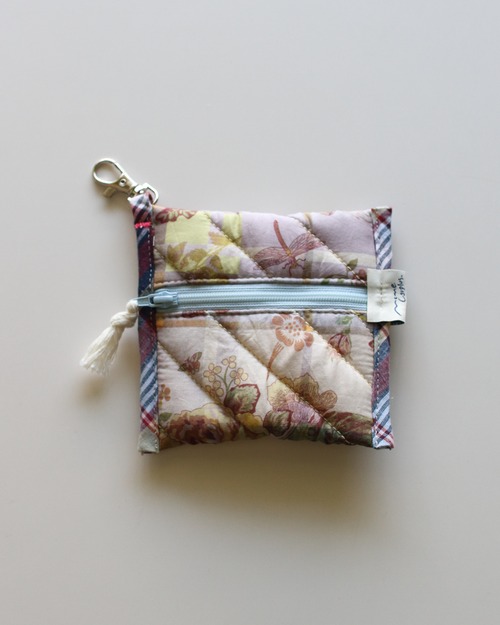 【Liberty fabric】Block quilt pouch mini <Autumn>