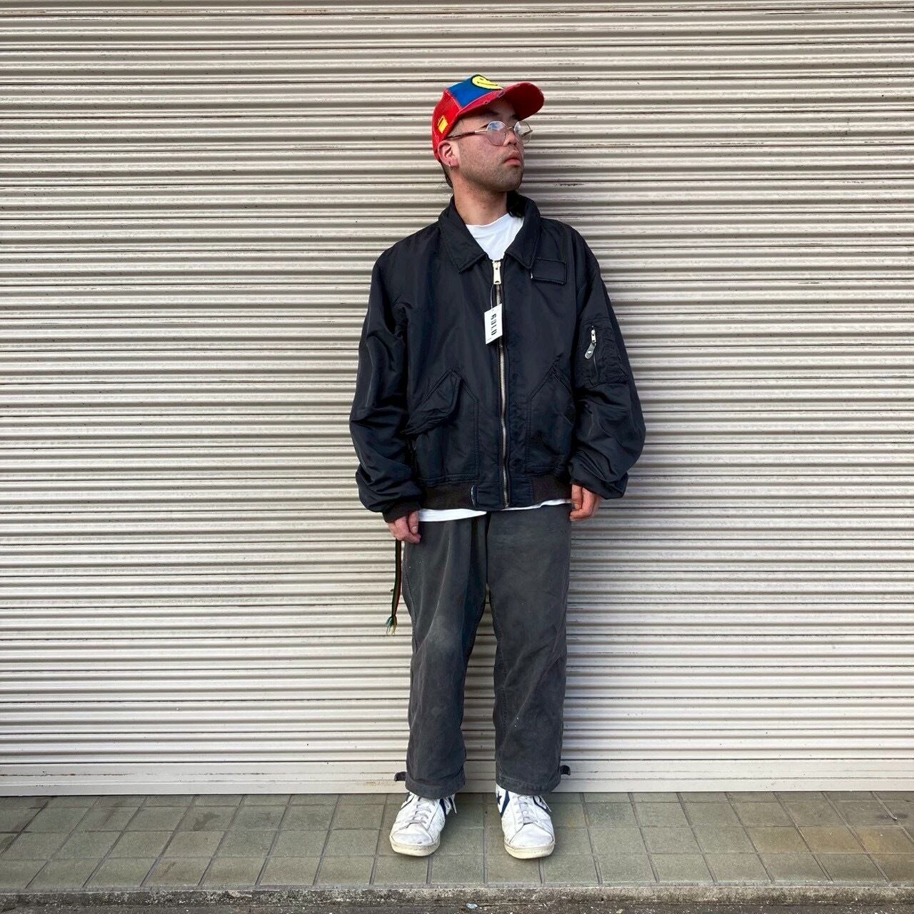 米軍 USAF アメリカ空軍 CWU フライトジャケット 民間 ネイビー