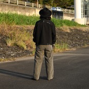 KUON / GANKO別注 Sashiko Kimono Sleeve Cutoff Denim shirt jacket コーディネート