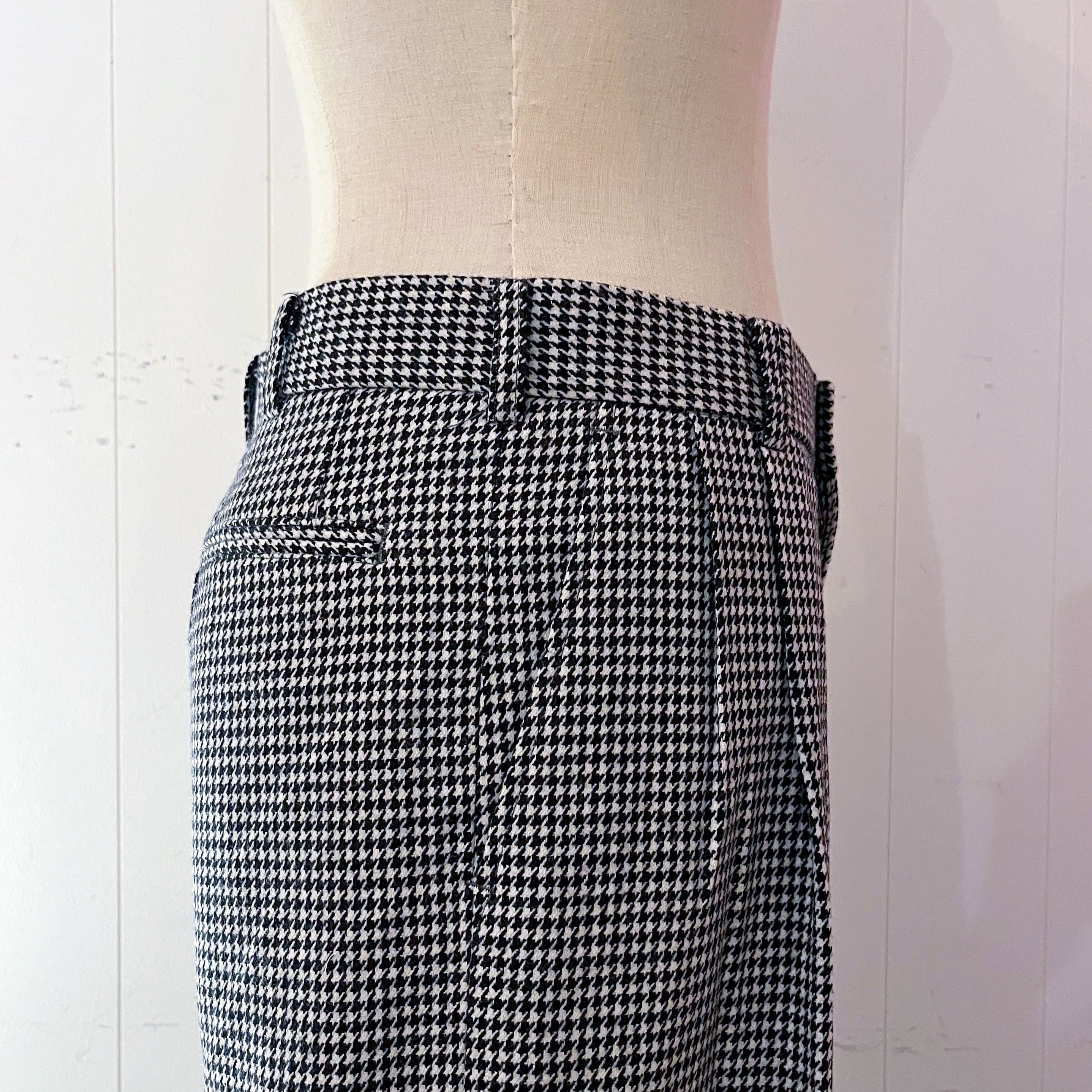 houndstooth center press pants