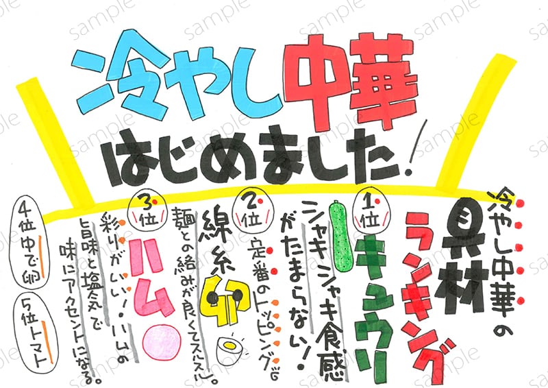 冷し中華の具材ランキング