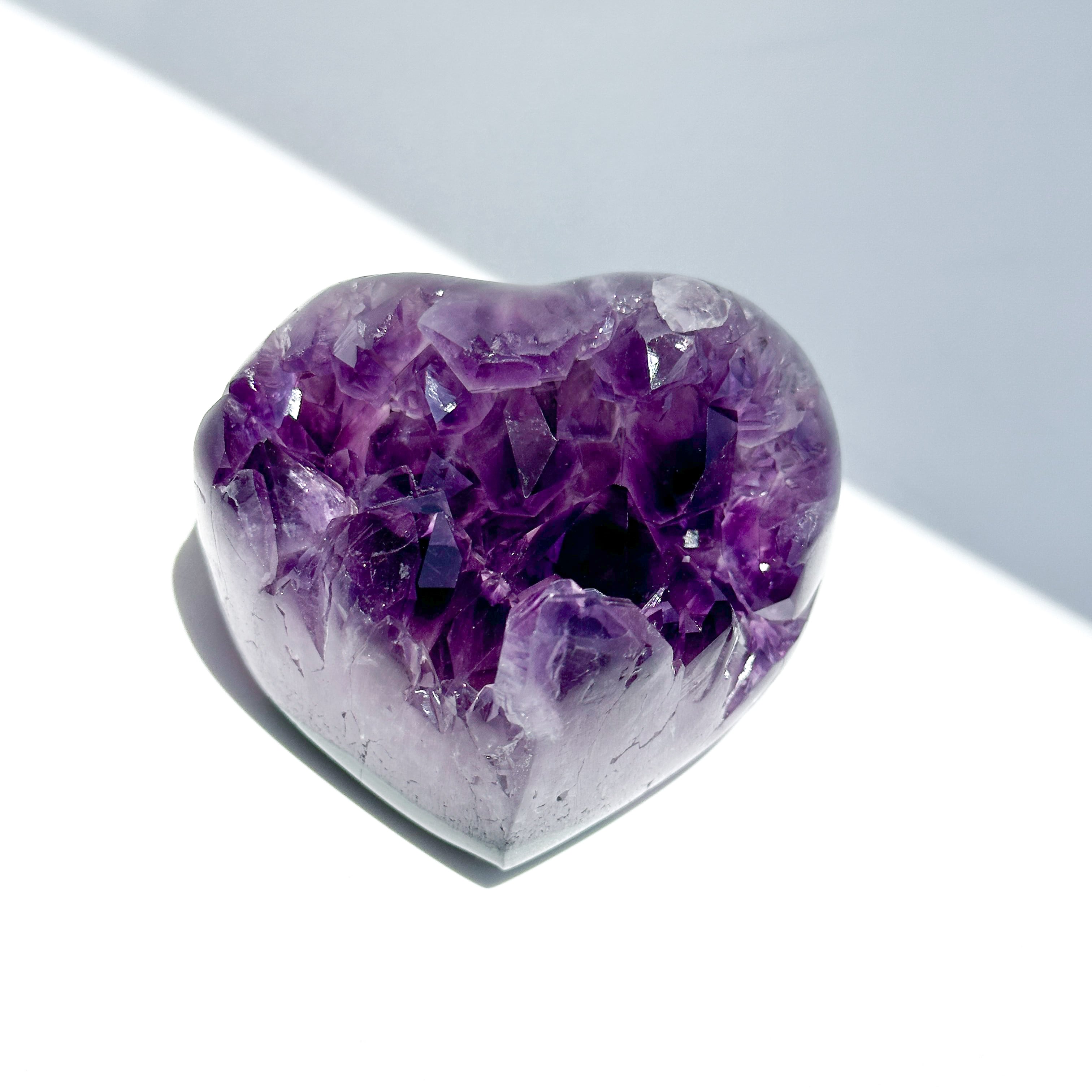 ウルグアイ産アメジスト ハート13◇ Amethyst ◇天然石・鉱石