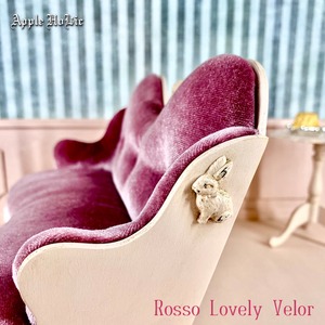 ドールソファ M　Little Rosso Lovely Velour・ロッソ ラブリー ベロア　