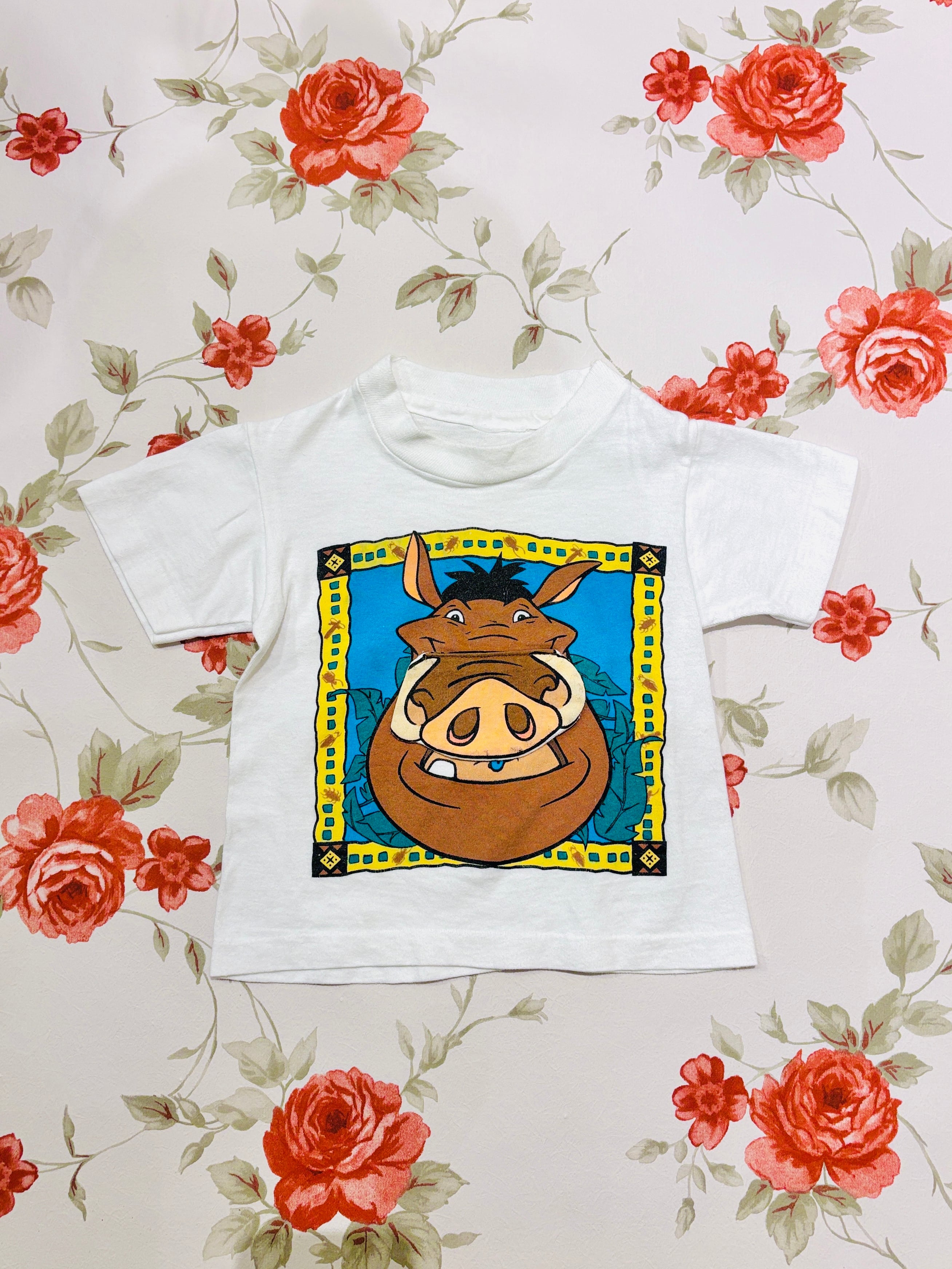 【kids vintage】 pumbaa gimmick T-sh. about2-3y