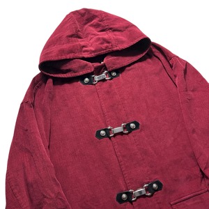 vintage VERSACE JEANS COUTURE red corduroy duffle coat