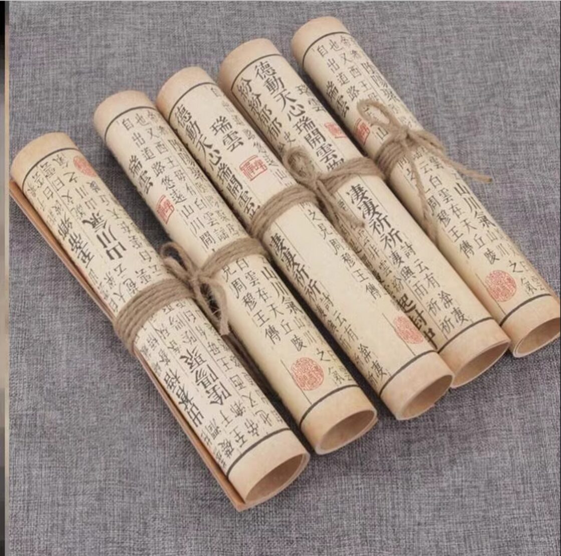 中国古代巻物紙 中国風の筆書道 古代風書道 漢服撮影装飾品 | PAY ID