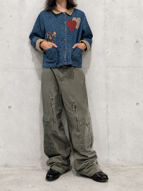 "HAIKS" heart wappen short denim jacket