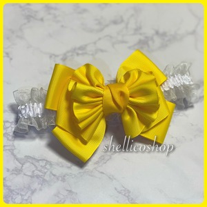 【yellow】ボリュームたっぷりリボンチョーカー