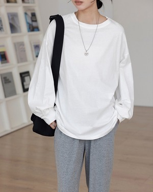バルーンスリーブオーバーサイズTシャツ A1085