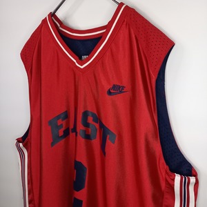 ナイキ　リバーシブル　タンクトップ　ノースリーブ　ゲームシャツ　NBA　刺繍ロゴ