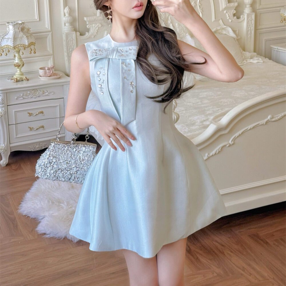 【dress】リボンミニワンピース N3534