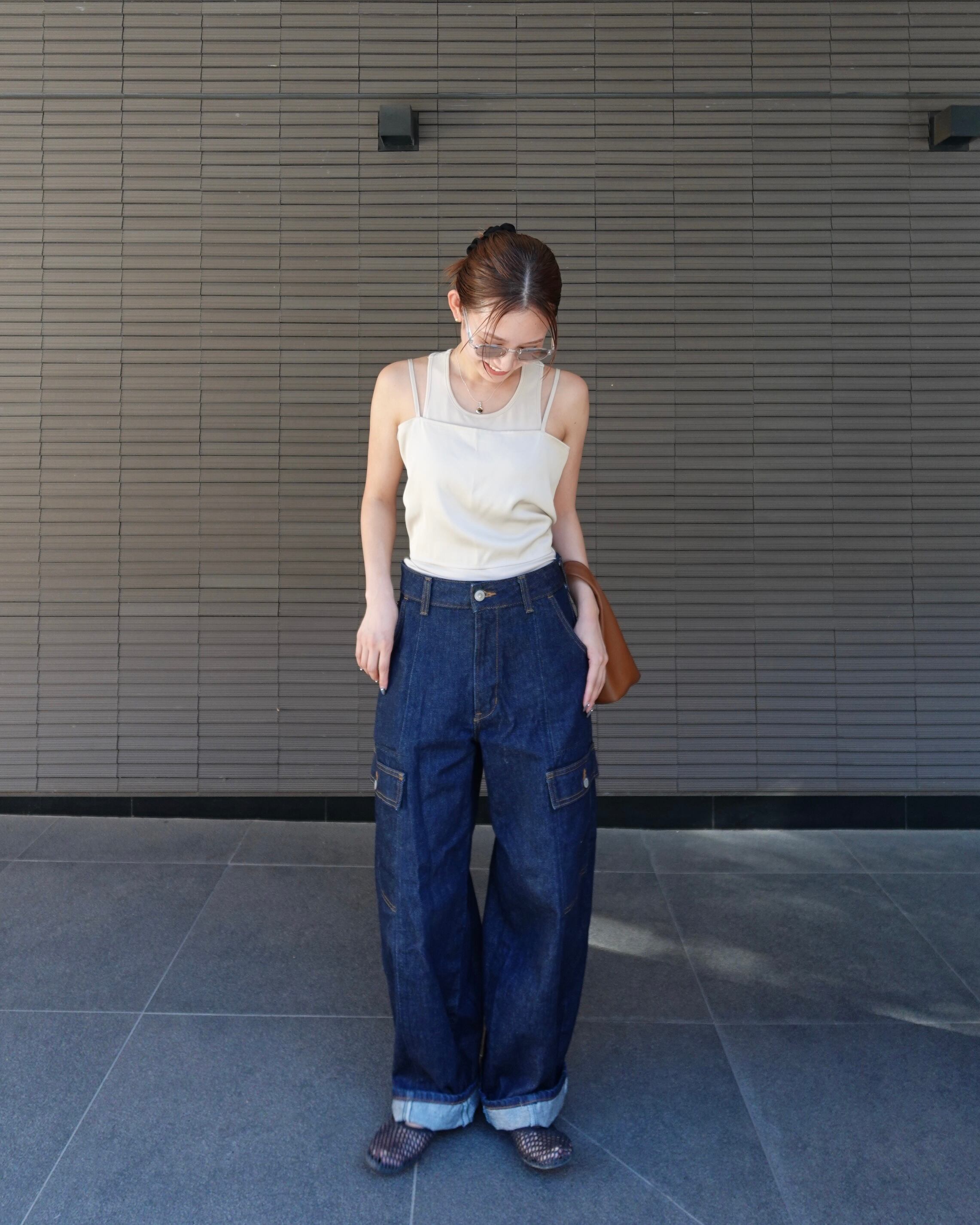 back cross satin camisole | quūi