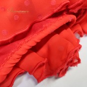 フラメンコ 衣装 ワンピース ドレス 赤 水玉 ボランテ フリル 透け感 長袖 豪華 高級感 おしゃれな ダンス 舞台 発表会 レッド系 フラメンコドレス 舞台衣装 演出用ドレス レディースダンス おしゃれ フリルワンピース 赤ドレス フラメンココスチューム 発表会衣装 ダンスウェア フェスティバル コスチューム